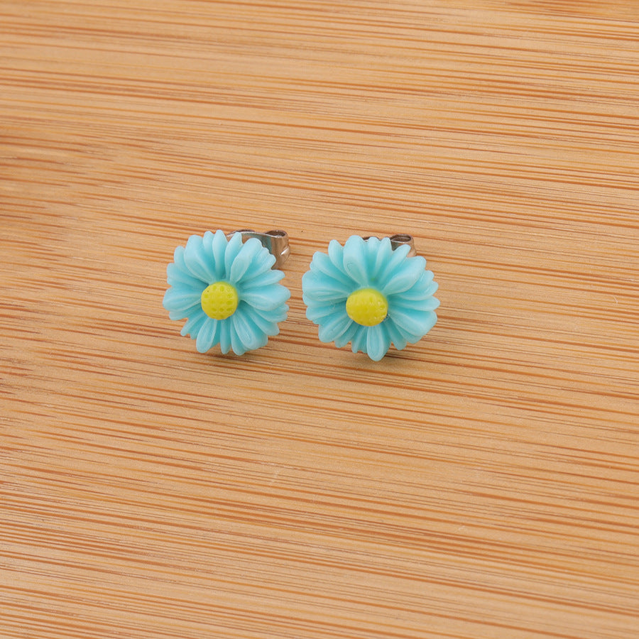 Wholesale sweet Korean style small daisy sunflower earrings