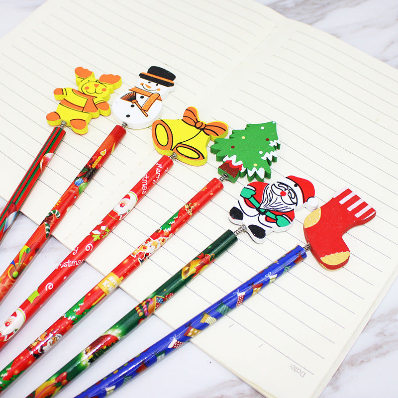 Wholesale Santa Claus Wooden Pencils