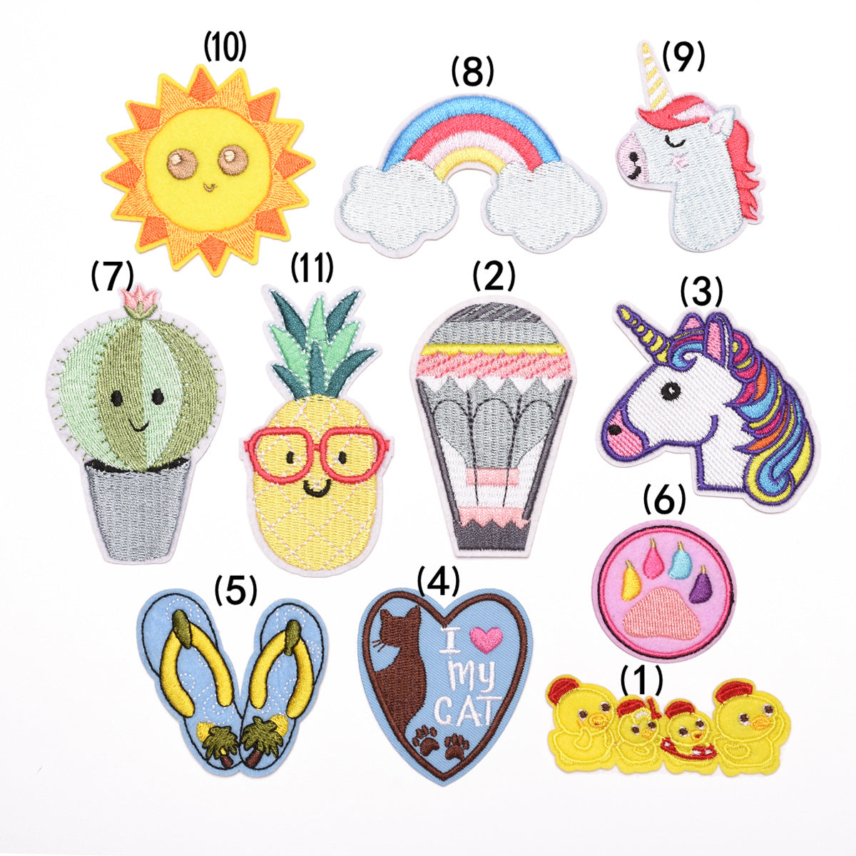 Wholesale Felt Cartoon Embroidered Patches Cute Iron On Sew On DIY Clothing Repair Badges Stylish Gift Set For Resale