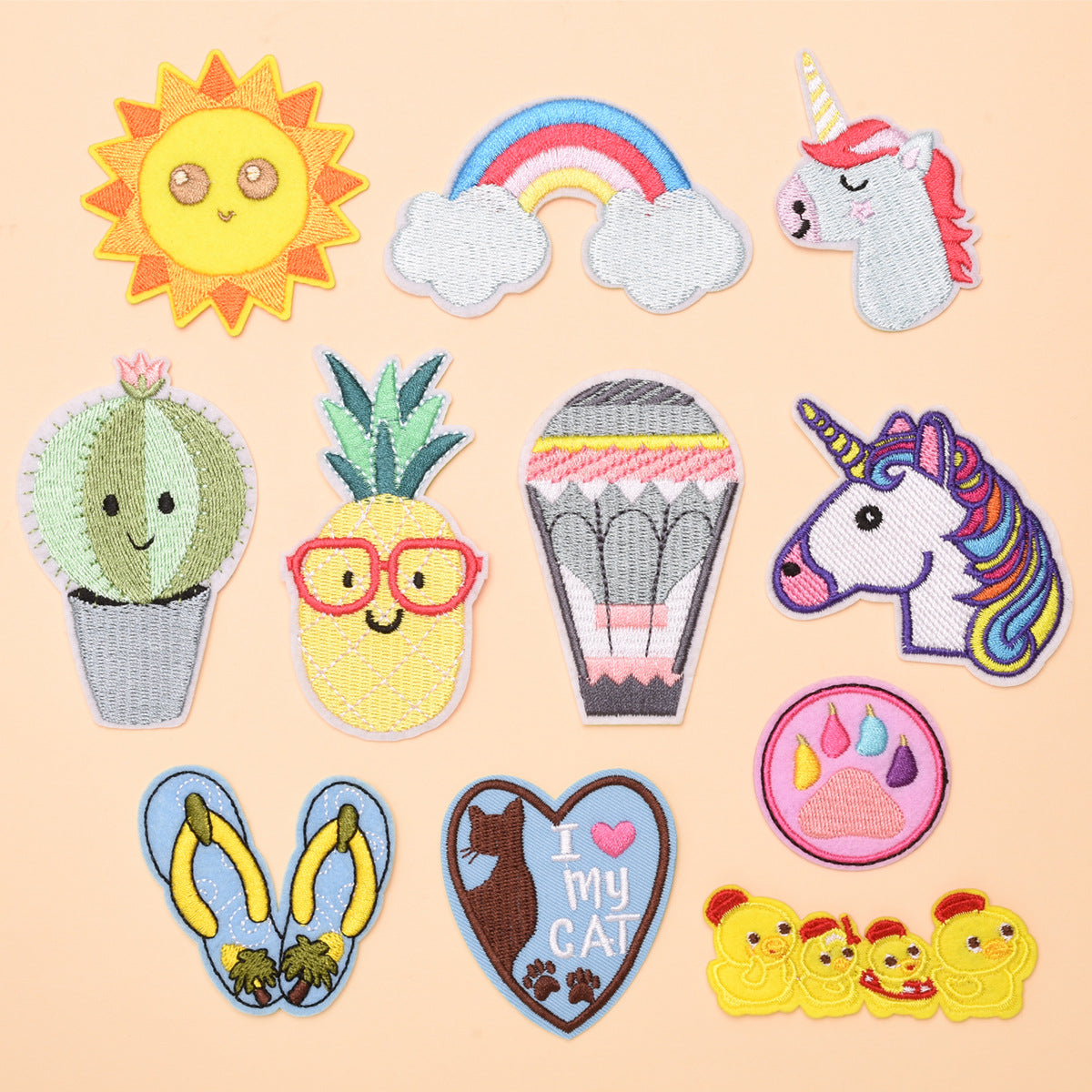 Wholesale Felt Cartoon Embroidered Patches Cute Iron On Sew On DIY Clothing Repair Badges Stylish Gift Set For Resale