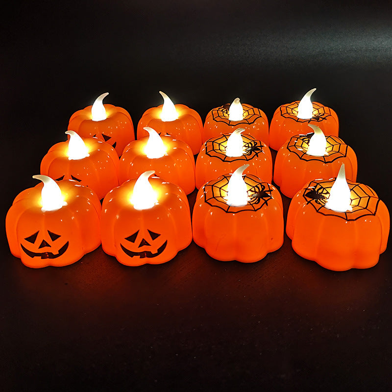 Wholesale Halloween Pumpkin Lantern Decoration LED Electronic Plastic Candle