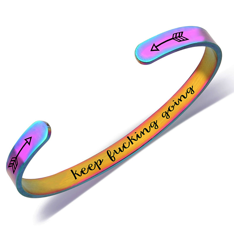 Brazalete multicolor de apertura de forma de acero inoxidable al por mayor