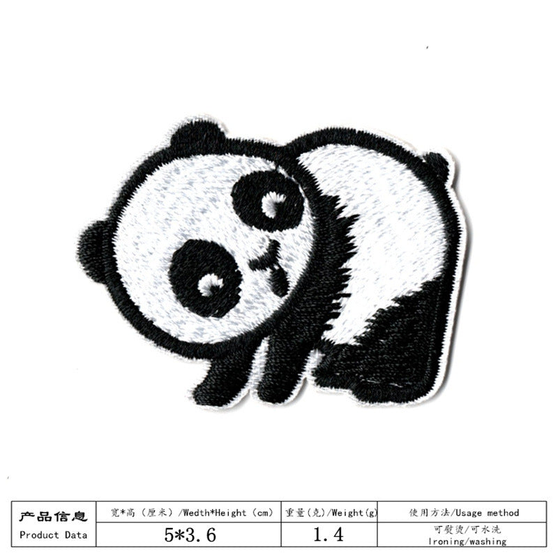 Wholesale Cute panda embroidery DIY Patches