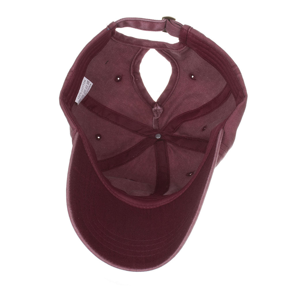 Wholesale 8-color ponytail hole washed and distressed baseball cap