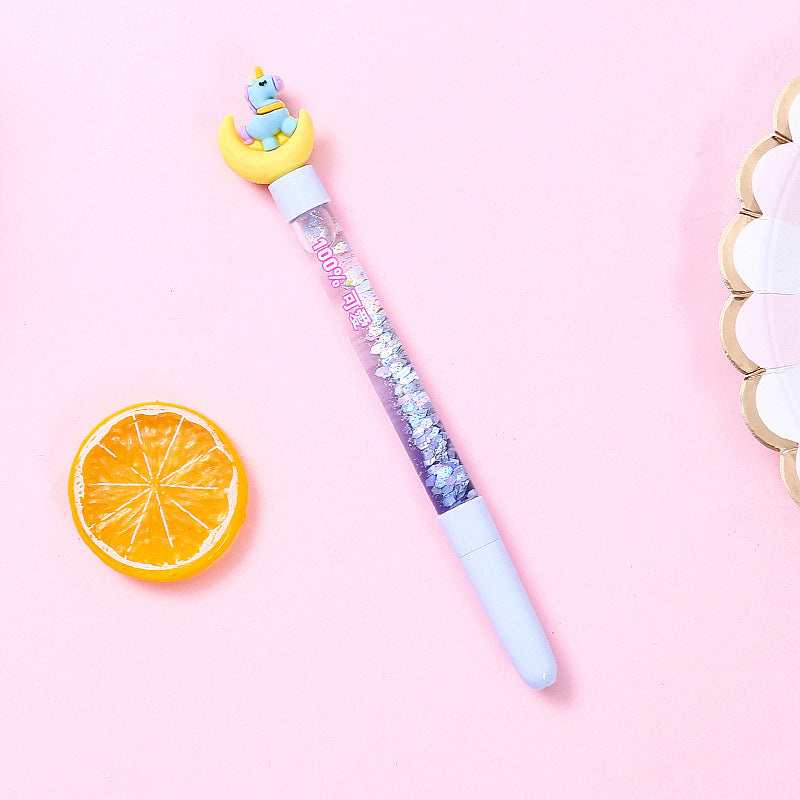 Plástico de plástico al por mayor unicornio de unicornio y bolígrafo