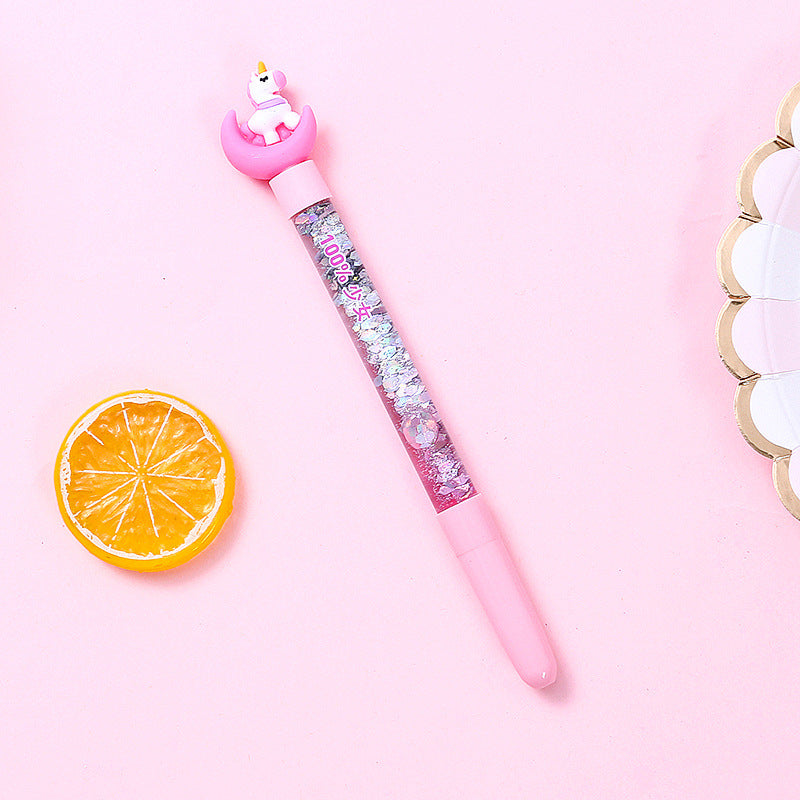 Plástico de plástico al por mayor unicornio de unicornio y bolígrafo