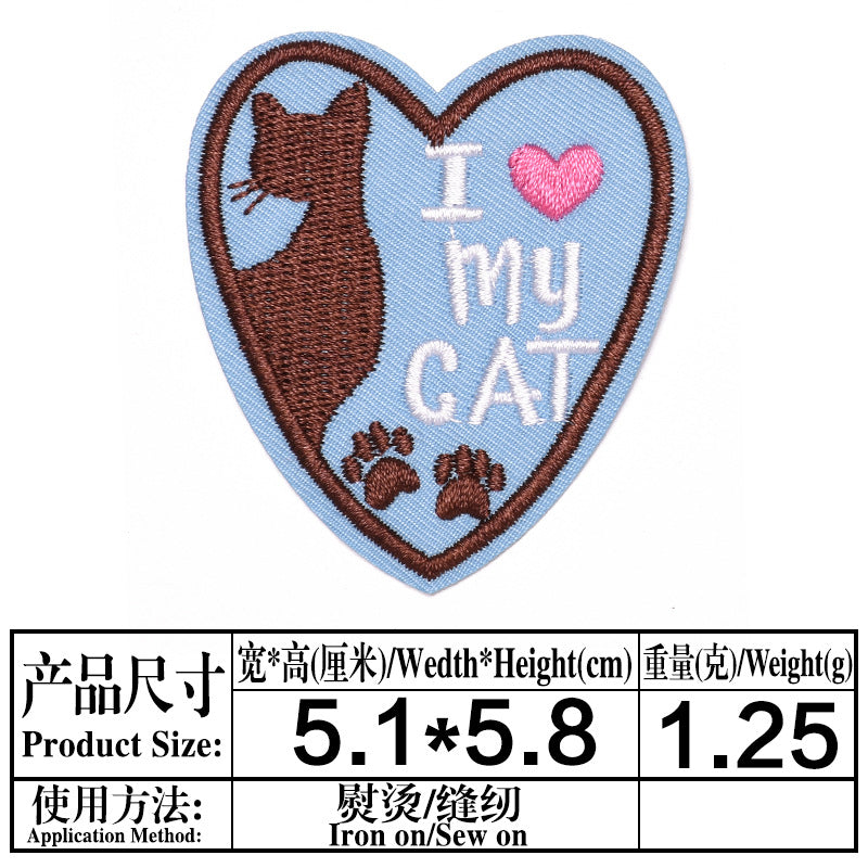 Wholesale Felt Cartoon Embroidered Patches Cute Iron On Sew On DIY Clothing Repair Badges Stylish Gift Set For Resale