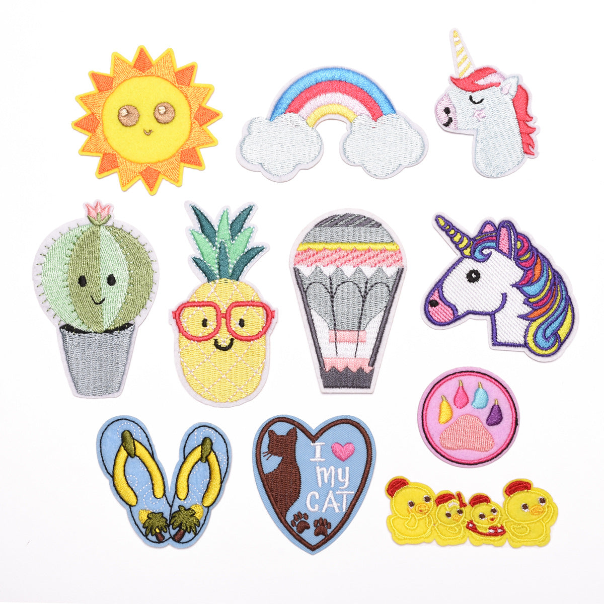 Wholesale Felt Cartoon Embroidered Patches Cute Iron On Sew On DIY Clothing Repair Badges Stylish Gift Set For Resale