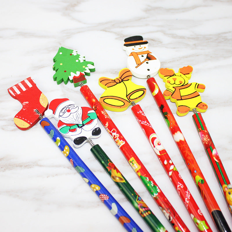 Wholesale Santa Claus Wooden Pencils