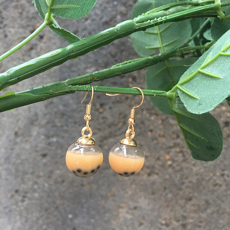 Wholesale Bubble Milk Tea Earrings