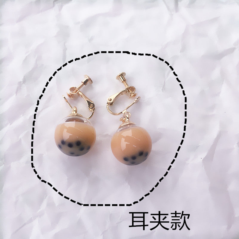 Wholesale Bubble Milk Tea Earrings