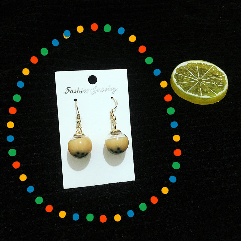 Wholesale Bubble Milk Tea Earrings
