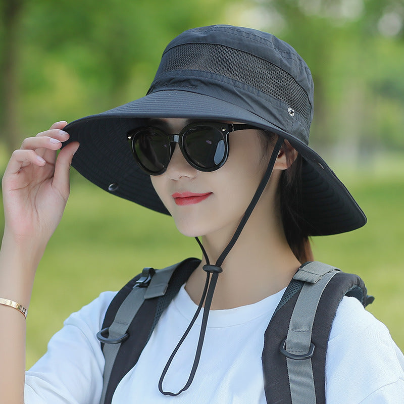 Wholesale Polyester Outdoor Sun Visor Hat Couple Bucket Hat Mountaineering Hat