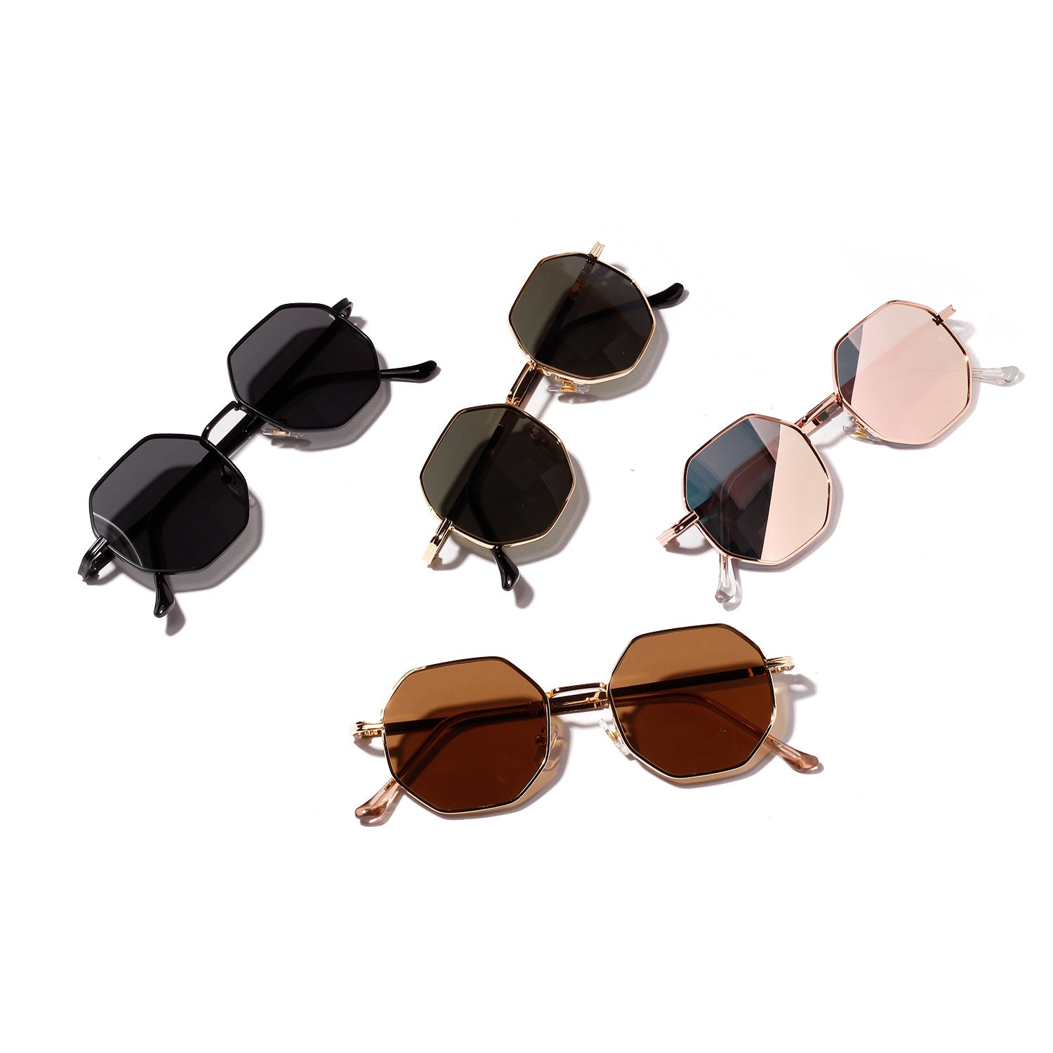 Wholesale Polygon Small Frame PC Sunglasses