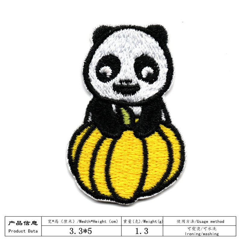 Wholesale Cute panda embroidery DIY Patches
