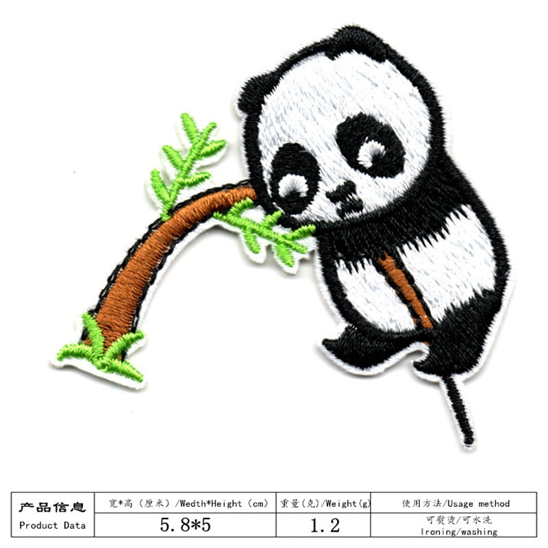 Wholesale Cute panda embroidery DIY Patches
