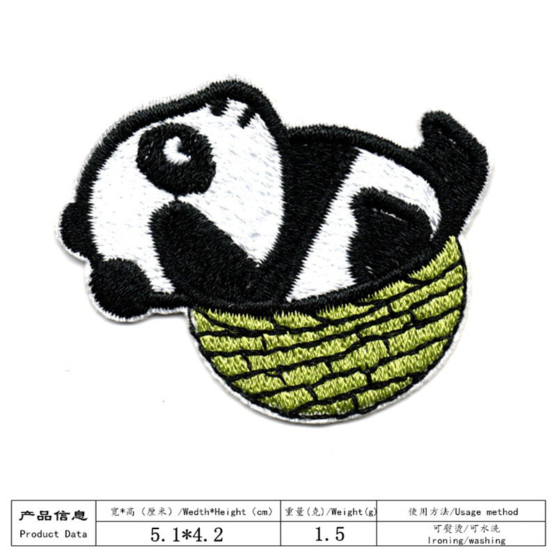 Wholesale Cute panda embroidery DIY Patches