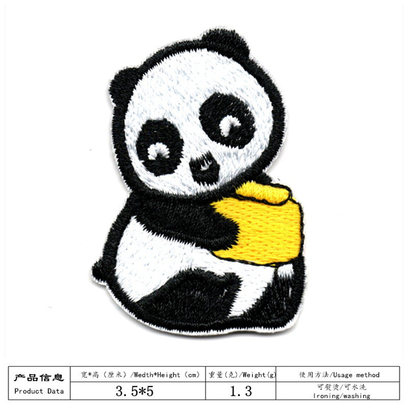 Wholesale Cute panda embroidery DIY Patches