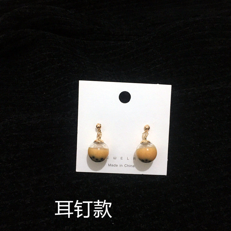 Wholesale Bubble Milk Tea Earrings