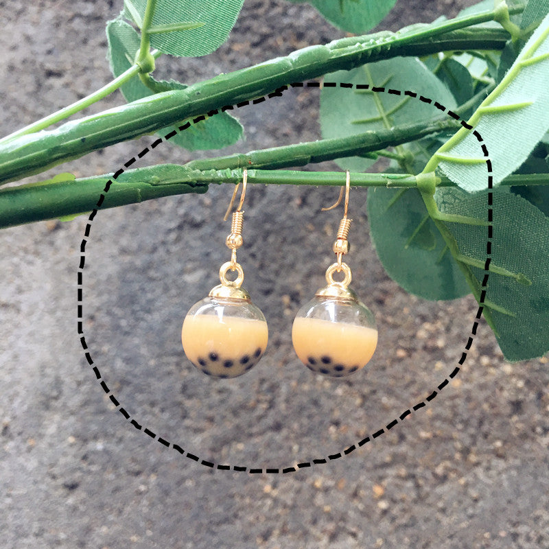Wholesale Bubble Milk Tea Earrings