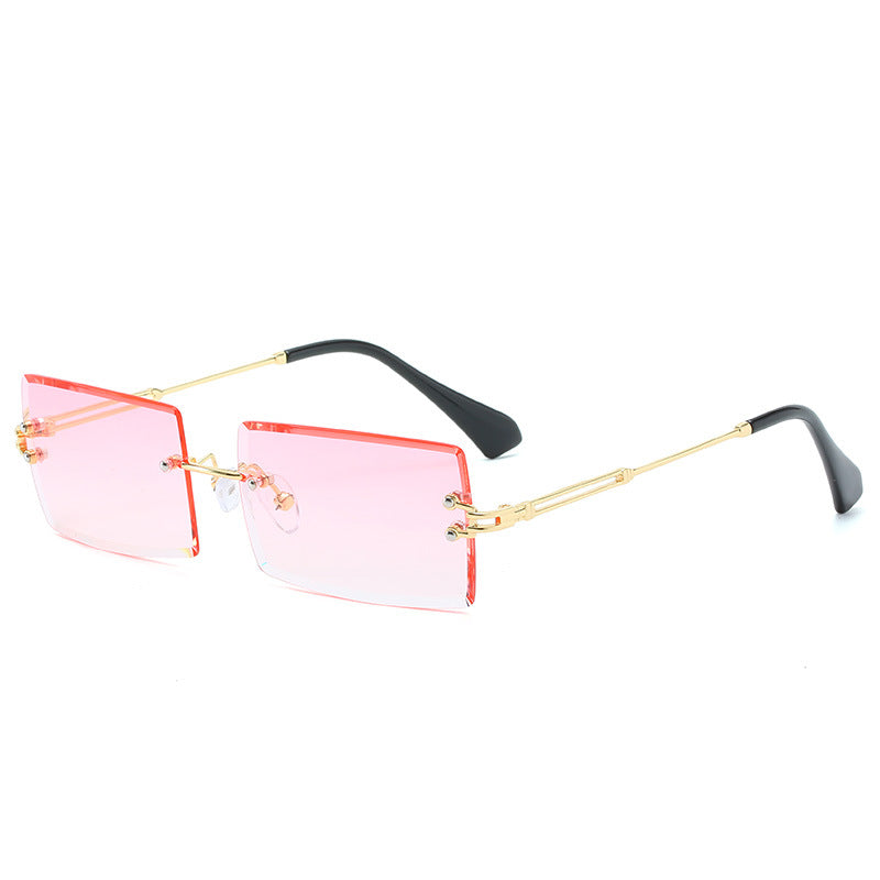 Wholesale PC Frameless Cut Edge Square Sunglasses