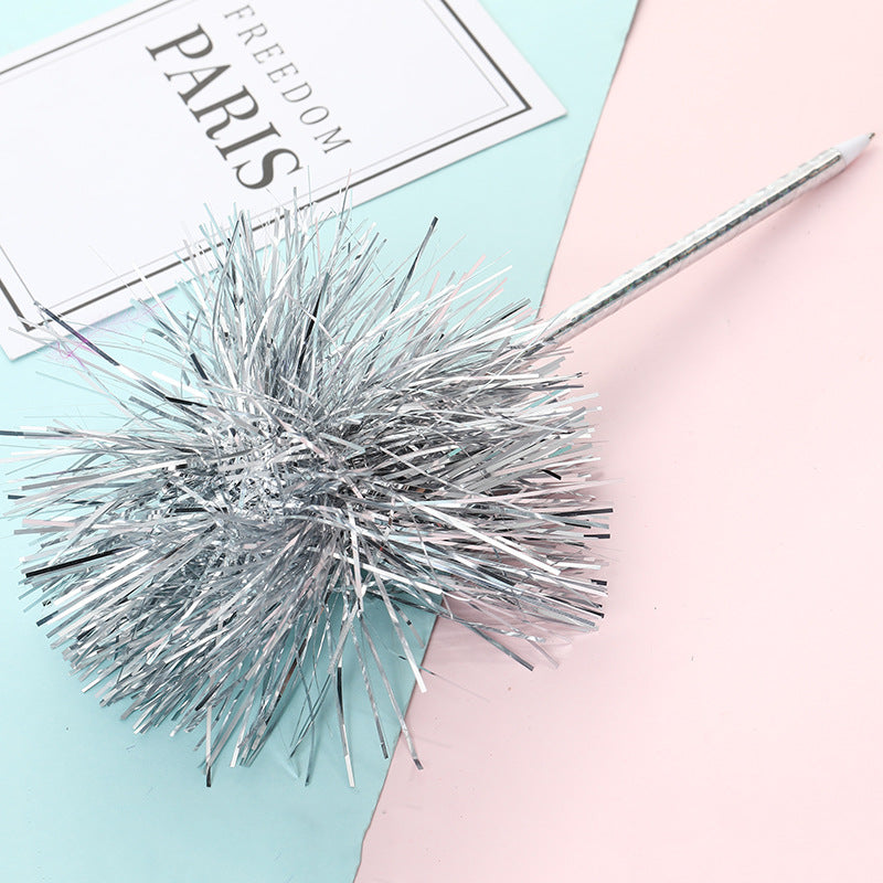 Bolígrafo de pelota de pelota de pelota de plata de plástico al por mayor