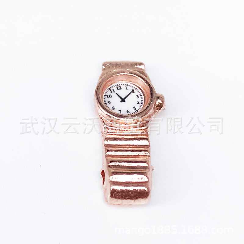 Wholesale Miniature Metal Dollhouse Model Toy DIY Microscopic Watch Wristwatch Compact Scale Collectible Building Model for Adults