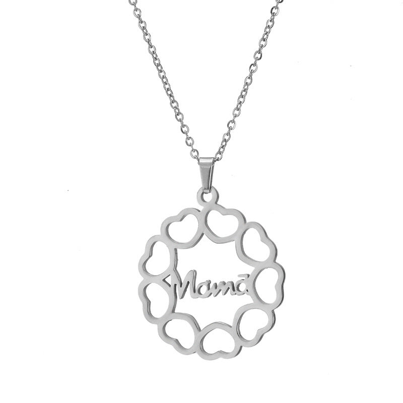 Wholesale Mother's Day Love Mama Titanium Steel Necklaces