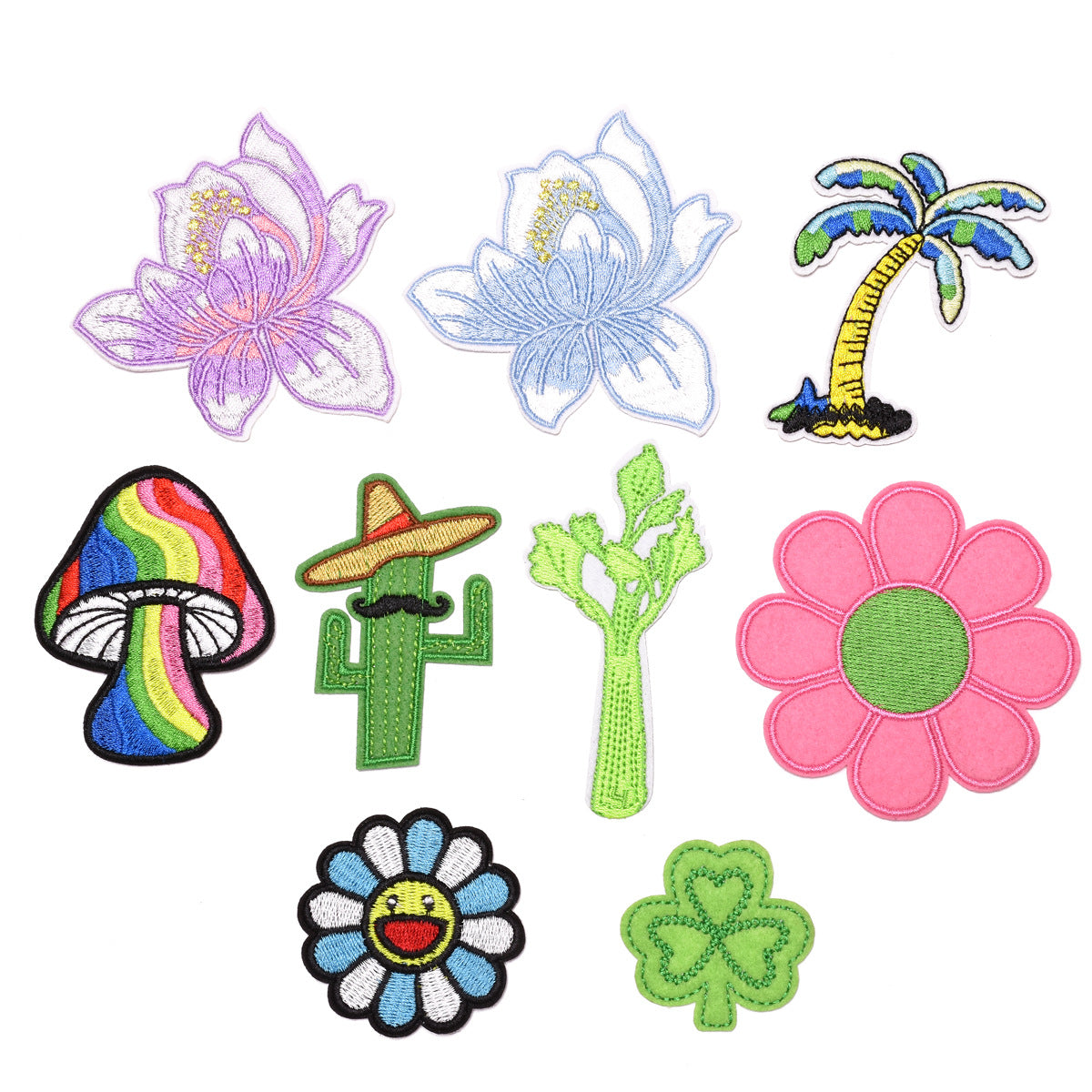 Wholesale Cute Cartoon Embroidered Iron On Fabric Patches For Clothing Repair Denim Jeans Hole Cover DIY Sewing Craft Applique Set 9 Styles