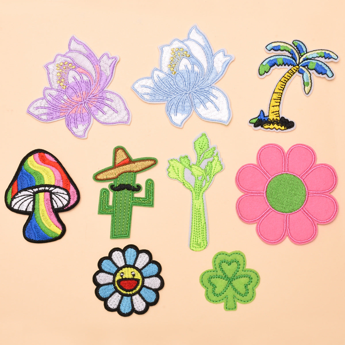 Wholesale Cute Cartoon Embroidered Iron On Fabric Patches For Clothing Repair Denim Jeans Hole Cover DIY Sewing Craft Applique Set 9 Styles