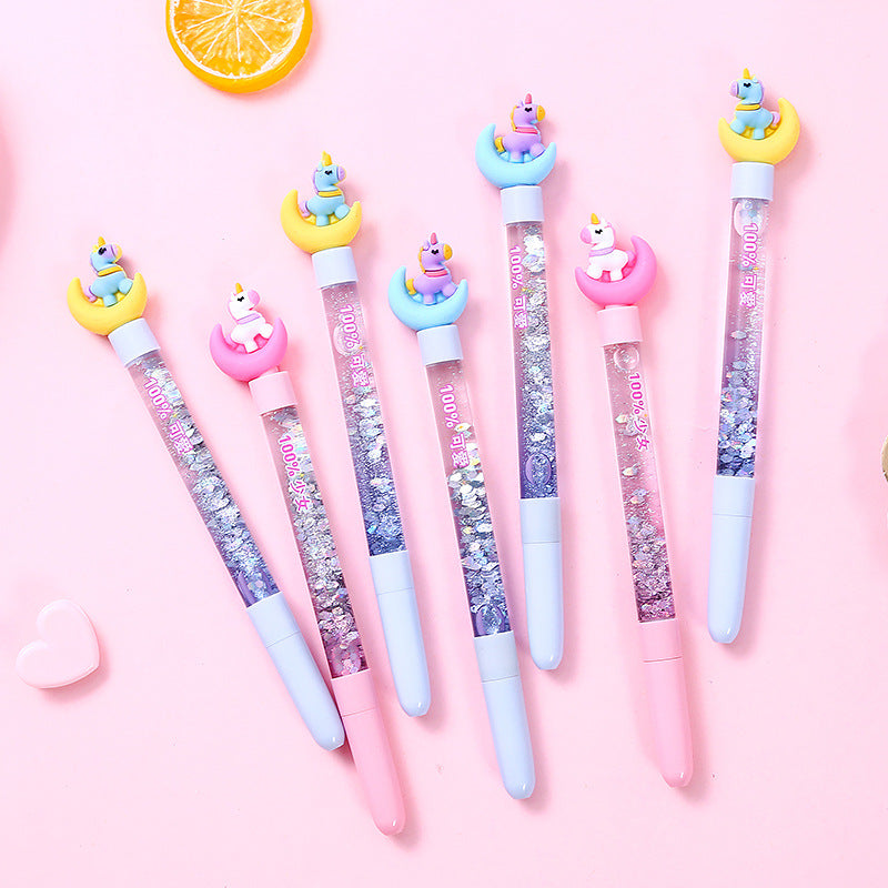 Plástico de plástico al por mayor unicornio de unicornio y bolígrafo