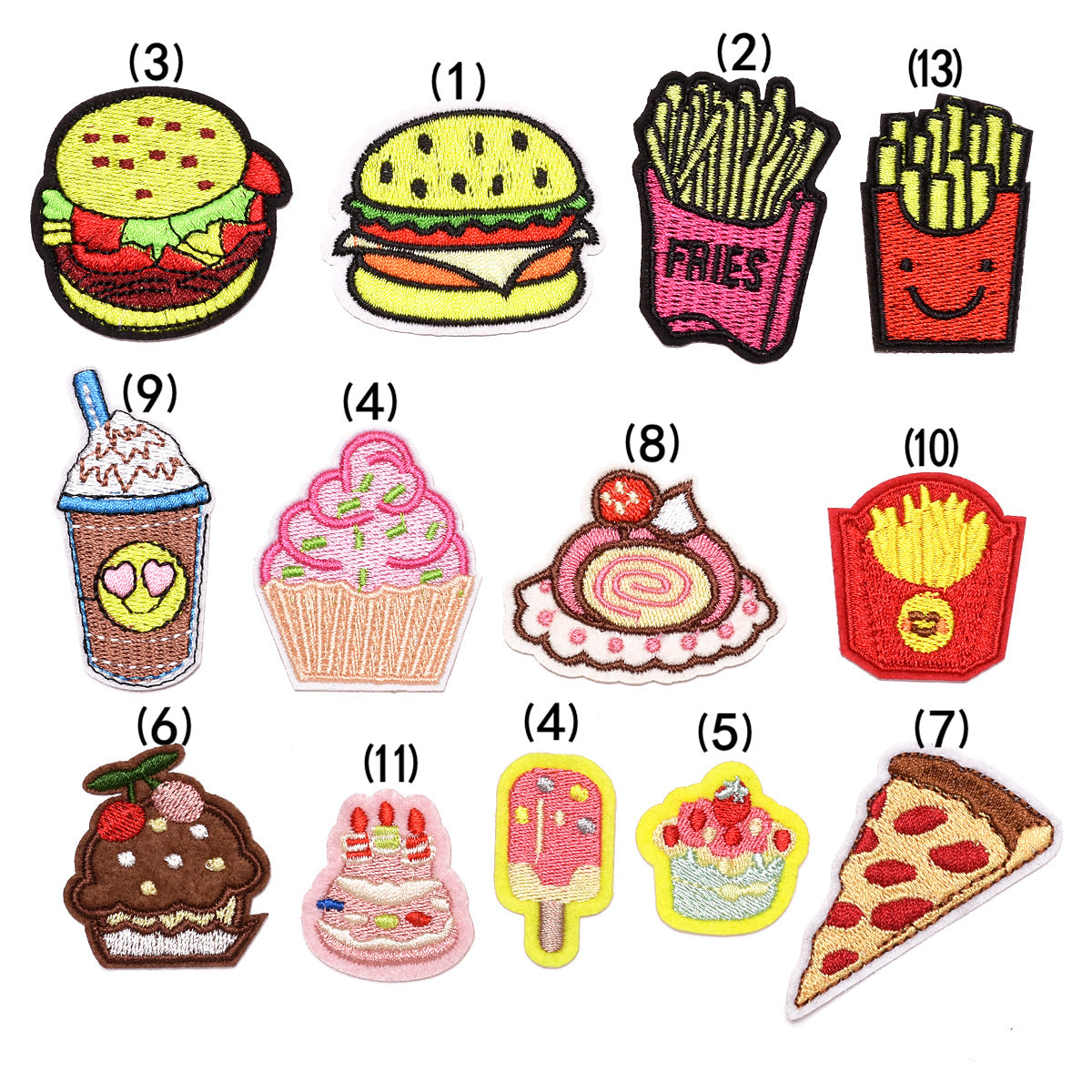 Wholesale Stylish Embroidered Cloth Patches Set 13 Designs For Clothing Bags Shoes Hats DIY Craft Supply