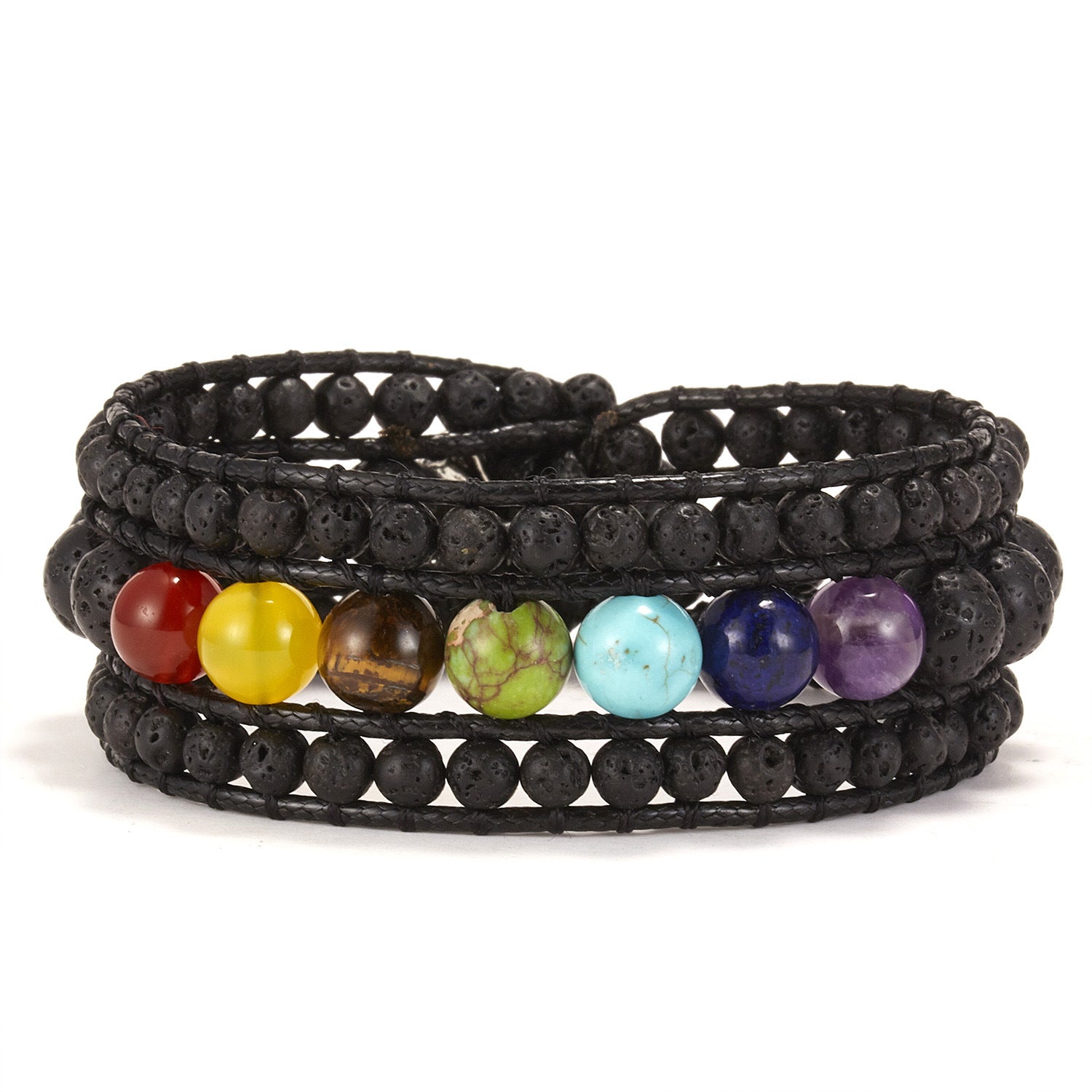 Wholesale Stone Beads Handwoven Slipknot Bracelet