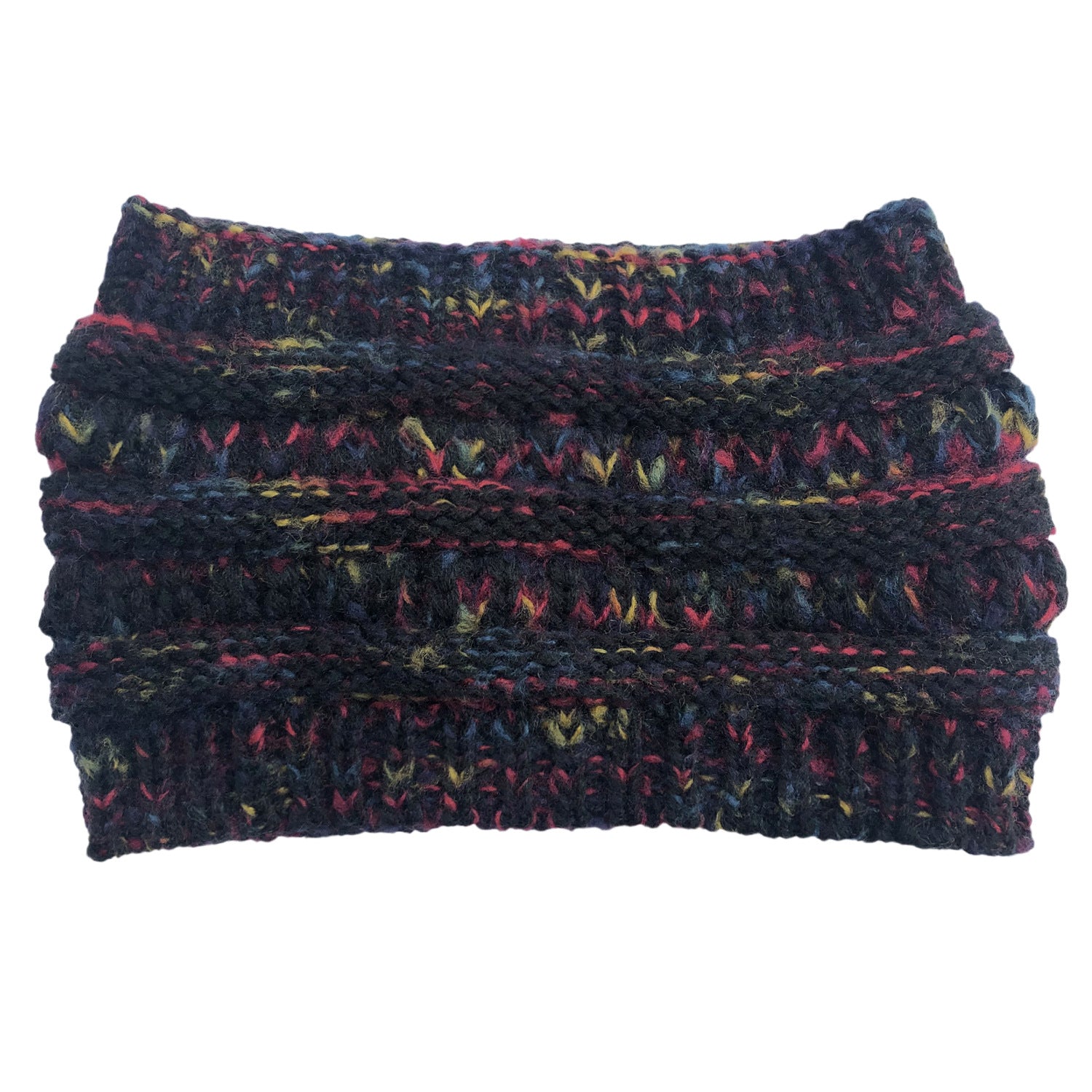 Wholesale Colorful Dot Knitted Ponytail Widened Hollow Top Wool Hat