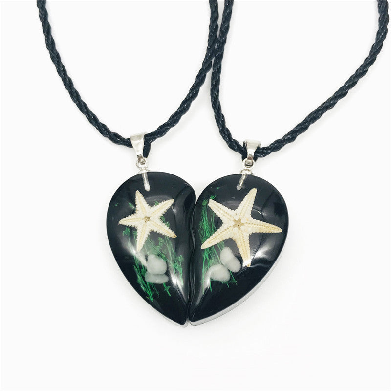 Wholesale Natural Resin Starfish Ocean Necklace