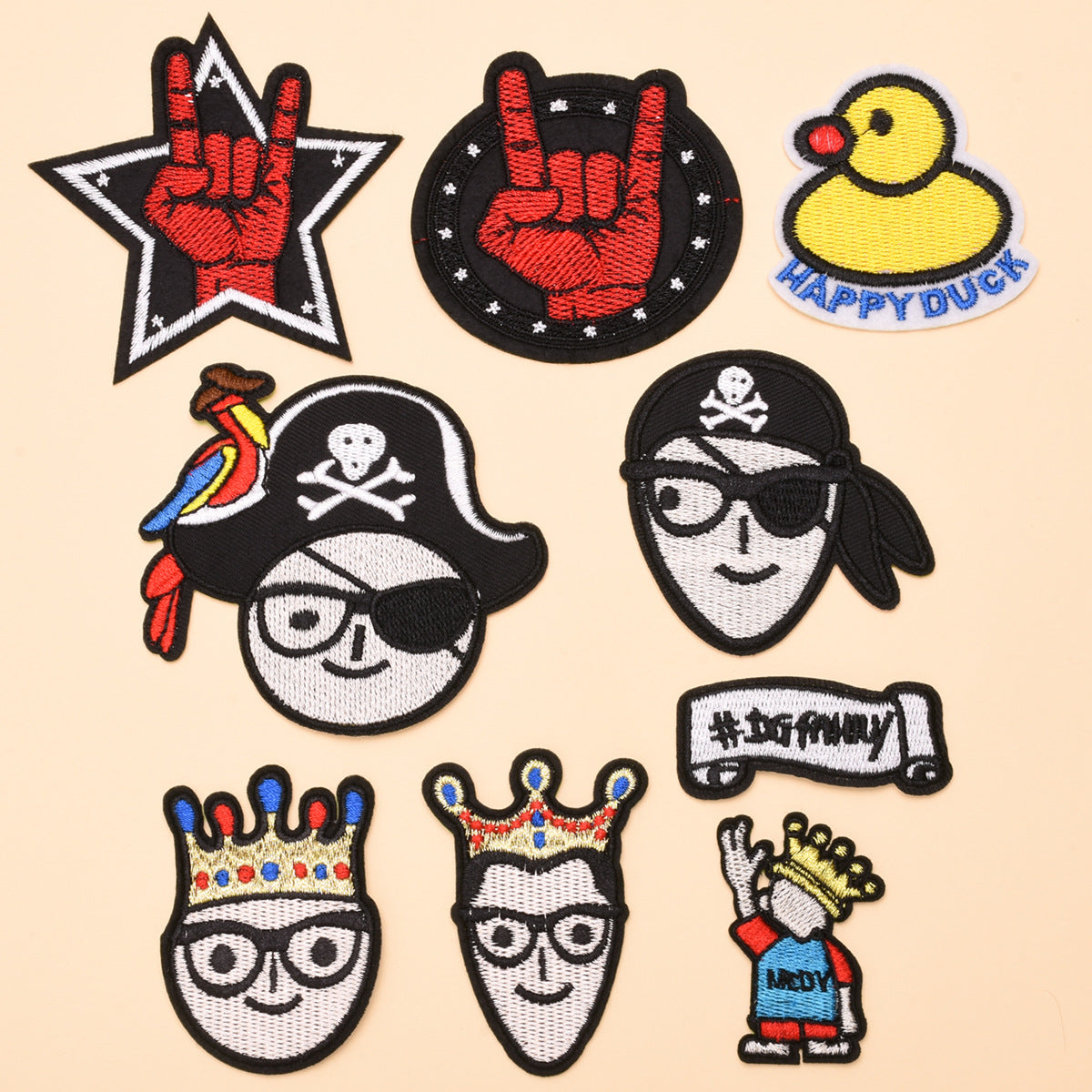 Wholesale 9 Pack Embroidered Cartoon Cloth Patches For Clothing Decoration DIY Fashion Accessory
