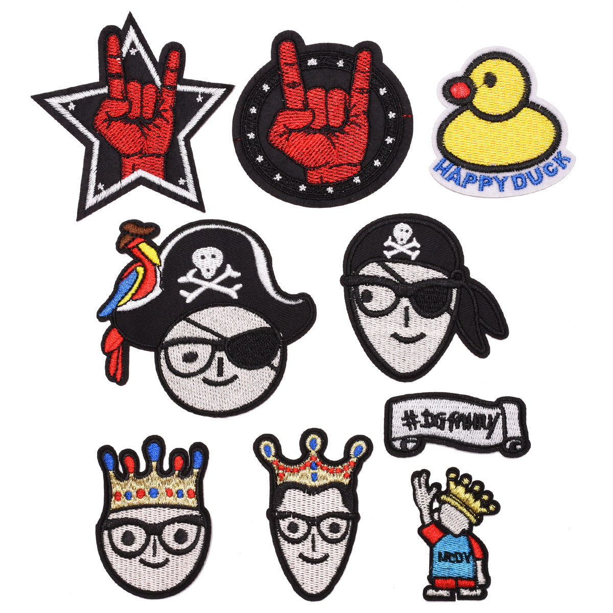 Wholesale 9 Pack Embroidered Cartoon Cloth Patches For Clothing Decoration DIY Fashion Accessory