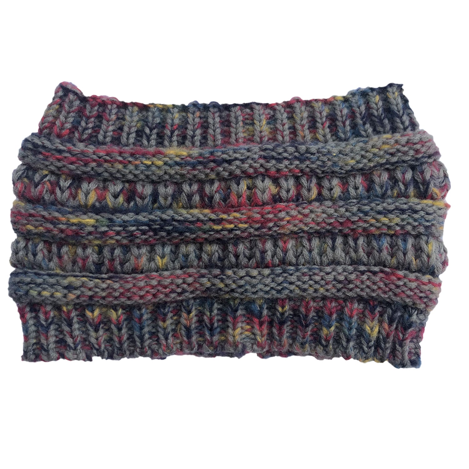 Wholesale Colorful Dot Knitted Ponytail Widened Hollow Top Wool Hat