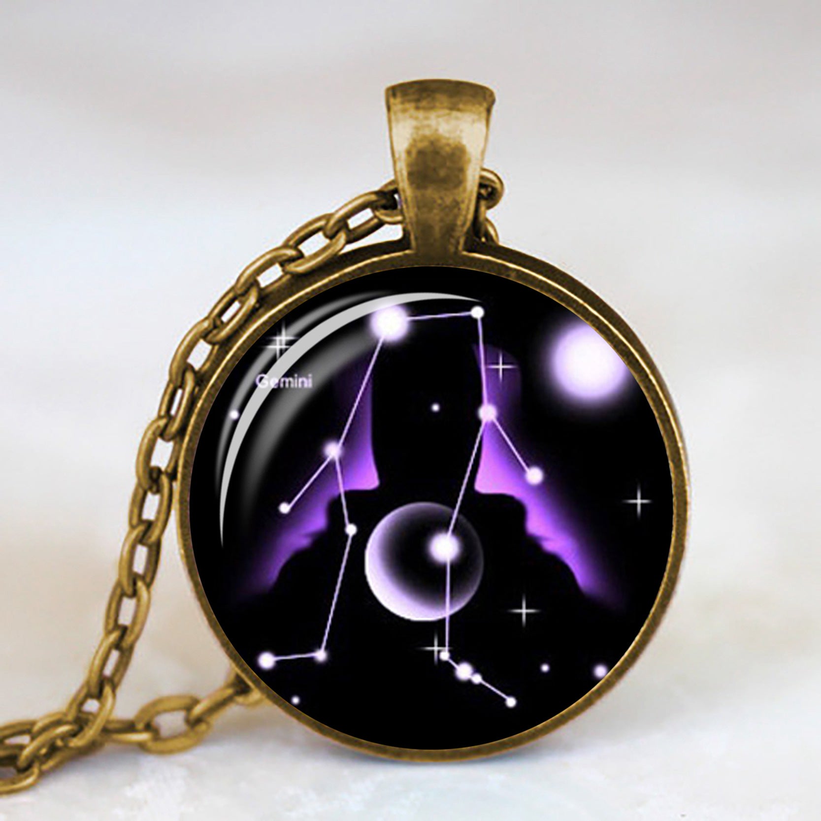Wholesale Twelve Constellation Time Gem Necklace Factory Outlet
