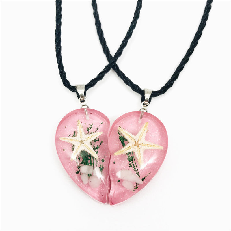 Wholesale Natural Resin Starfish Ocean Necklace