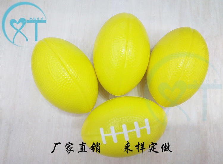 Wholesale  hot selling sponge 9cm pu ball coffee rugby pu foaming elastic ball vent decompression ball toys