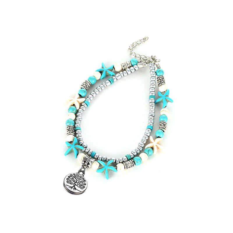 Wholesale Handmade Sea Turtle Anklet Bohemian Beach Jewelry Accessory