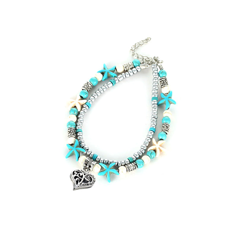 Wholesale Handmade Sea Turtle Anklet Bohemian Beach Jewelry Accessory