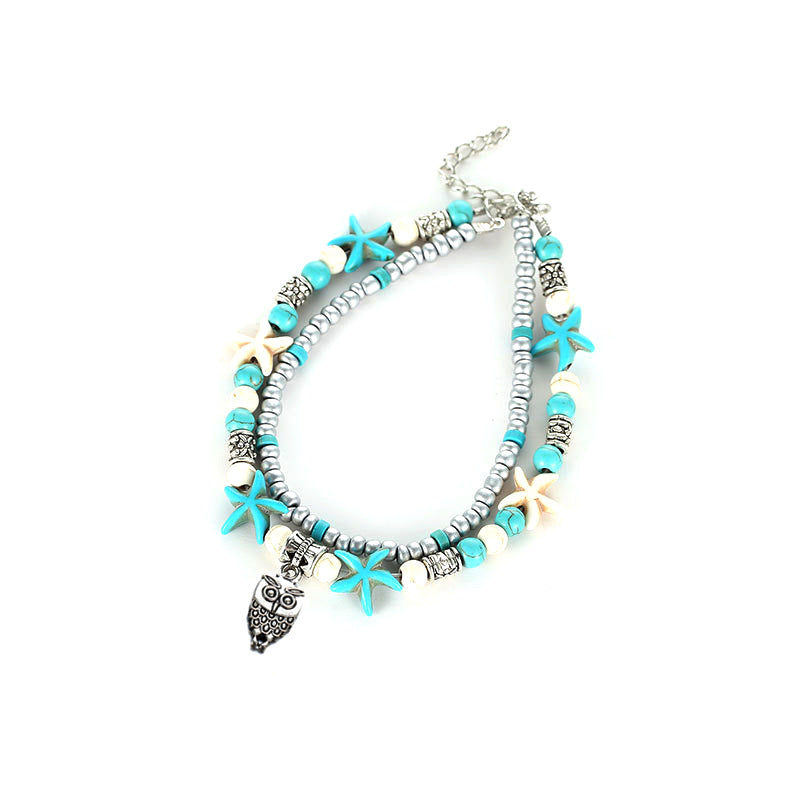 Wholesale Handmade Sea Turtle Anklet Bohemian Beach Jewelry Accessory