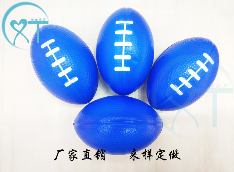 Wholesale  hot selling sponge 9cm pu ball coffee rugby pu foaming elastic ball vent decompression ball toys