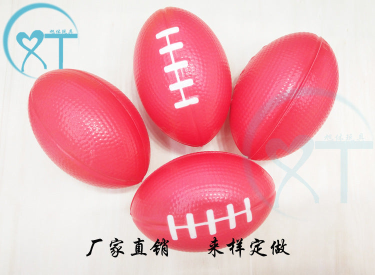 Wholesale  hot selling sponge 9cm pu ball coffee rugby pu foaming elastic ball vent decompression ball toys