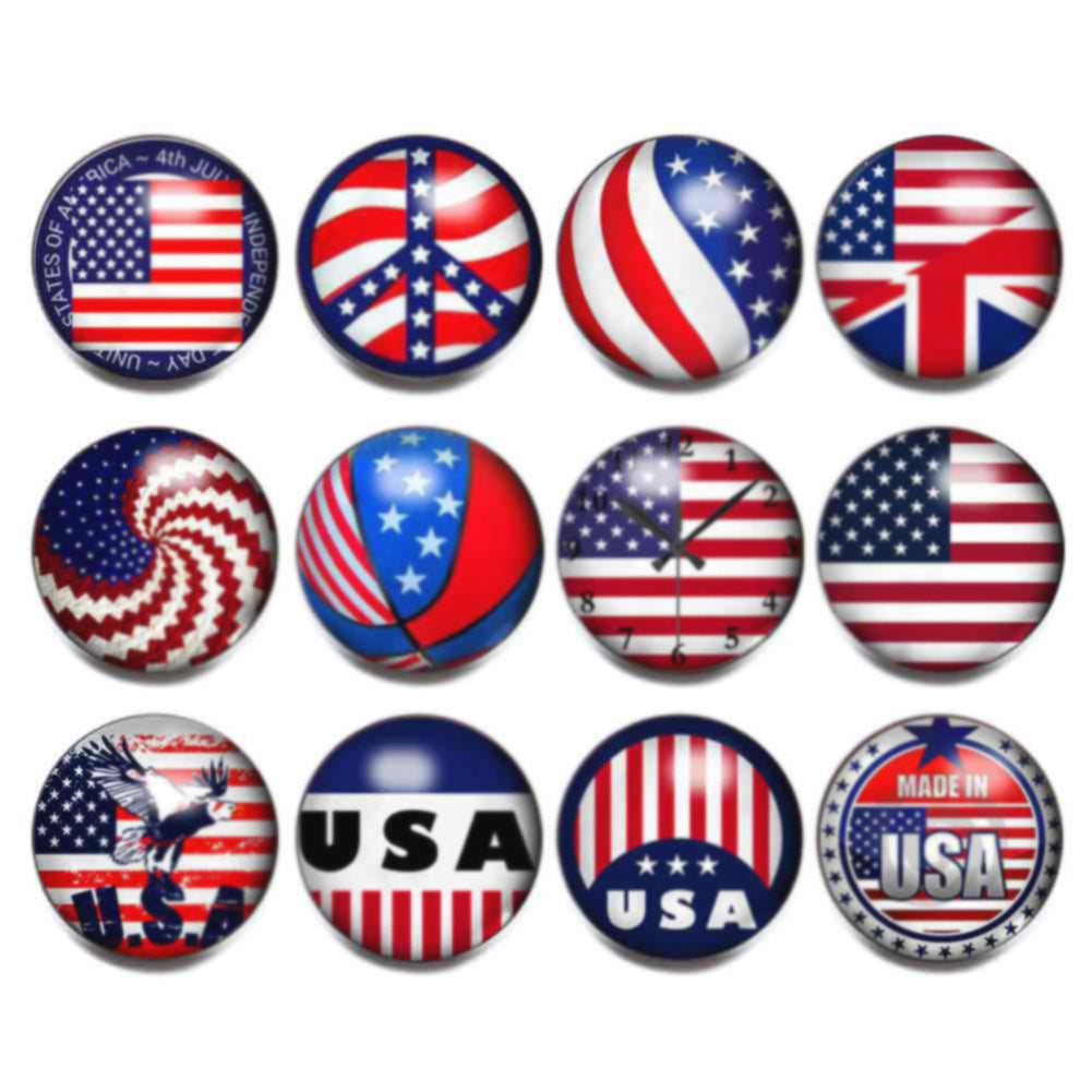 Wholesale 10pcs Alloy 18MM Glass Buttons Dutch Buttons
