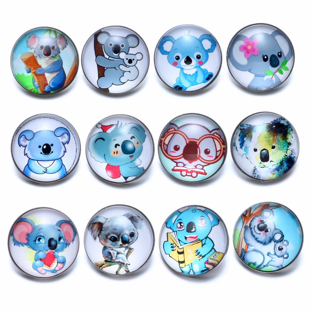 Wholesale 10pcs Alloy 18MM Glass Buttons Dutch Buttons