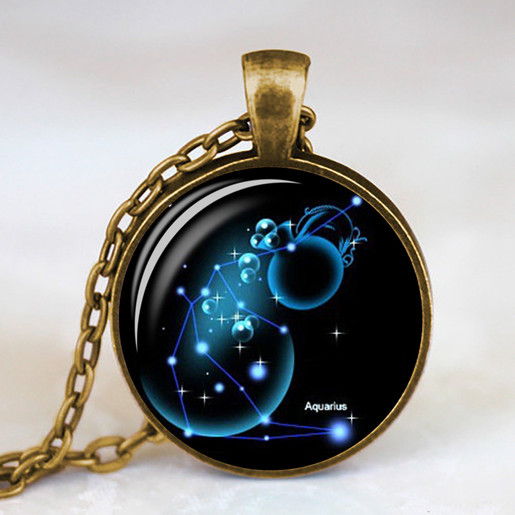 Wholesale Twelve Constellation Time Gem Necklace Factory Outlet