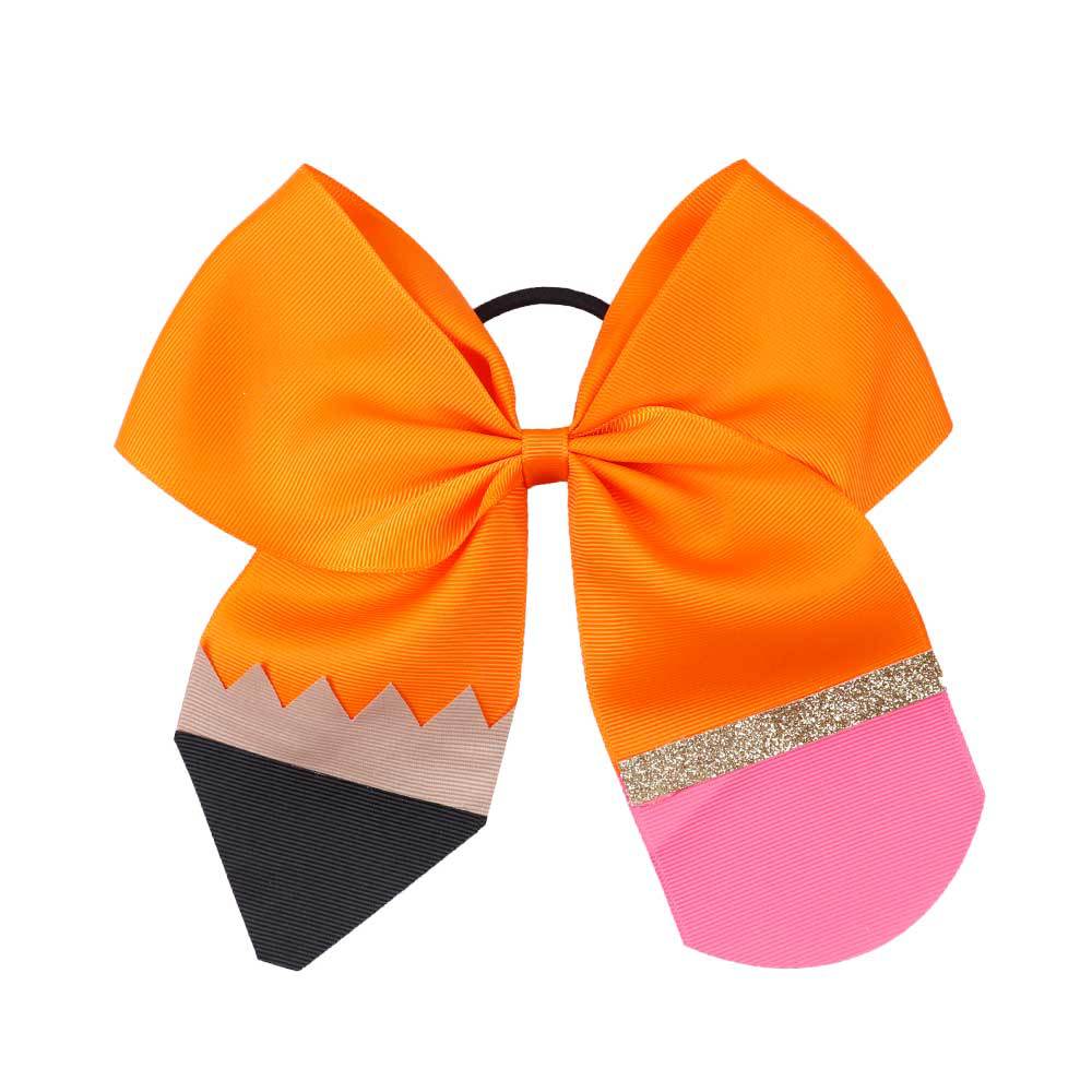 Wholesale Fabric Back to School Pencils Kids Bow Hair Clips
